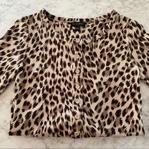 Banana Republic Leopard Henley Bodysuit